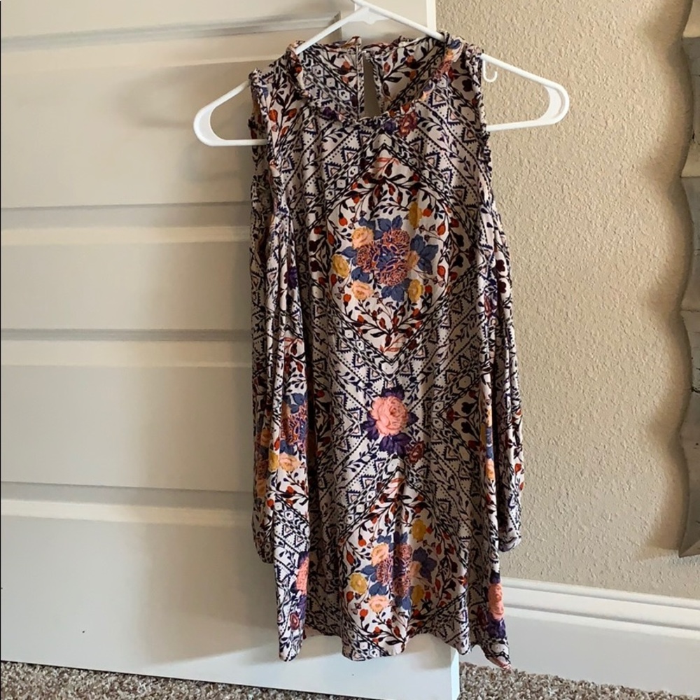 Cold Shoulder Dress Shirt